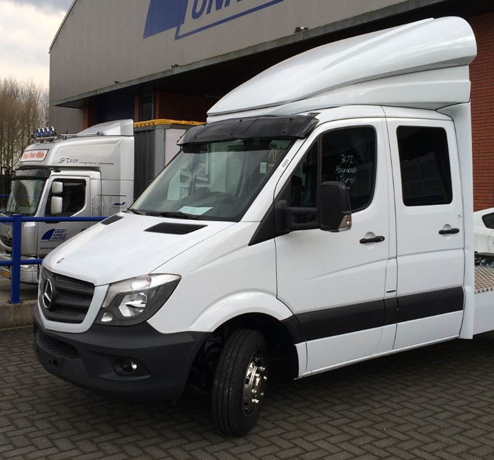 3D Regelbare Spoiler voor Mercedes Sprinter Dubbele Cabine 2006+ | Hoogte 65-95cm