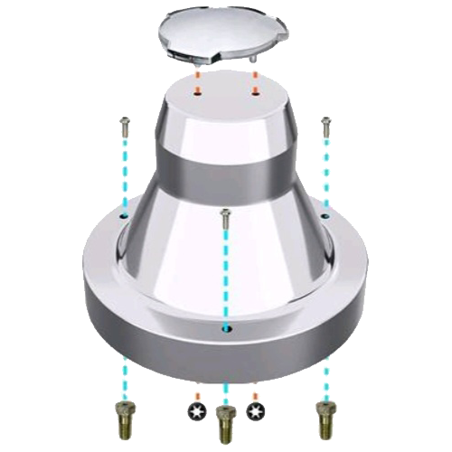 RVS Naafpot 22,5" voor Scania