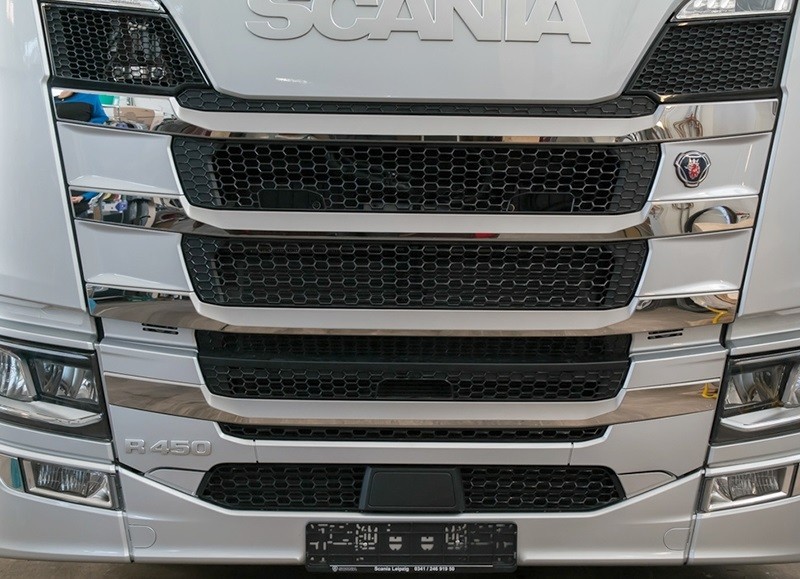 RVS Applicatie voor Grille Scania NextGen R&S | 4-Delige Set