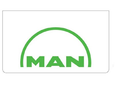 Mudflap for MAN | White with Green Print | 60x35cm
