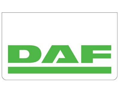 Spatlap voor DAF | Wit met Groene Opdruk | 60X35cm