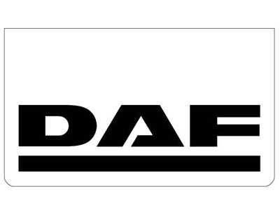 Spatlap voor DAF | Wit met Zwarte Opdruk | 60x35cm