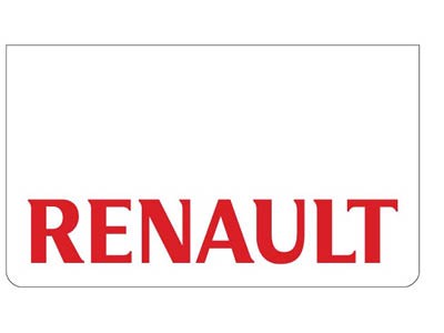 Spatlap voor Renault | Wit met Rode Opdruk | 60x35cm