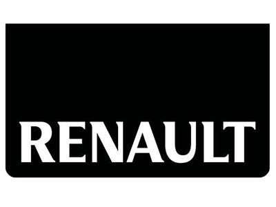 Spatlap voor Renault | Zwart met Witte Opdruk | 60x35cm