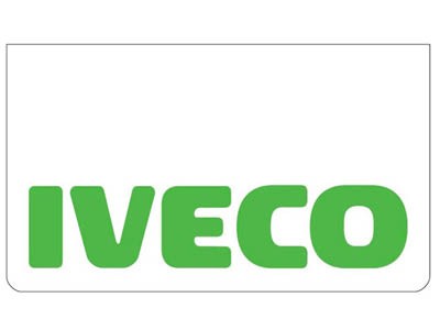 Spatlap voor Iveco | Wit met Groene Opdruk | 60x35cm