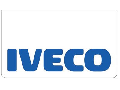 Spatlap voor Iveco | Wit met Blauwe Opdruk | 60x35cm
