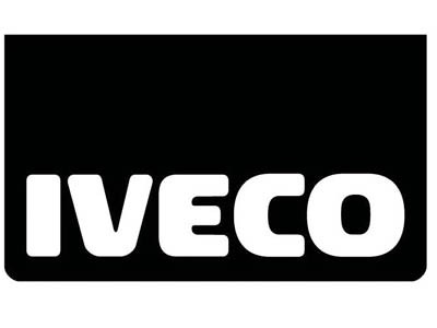 Spatlap voor Iveco | Zwart met Witte Opdruk | 60X35cm
