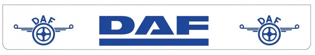 Spatlap Achterbumper voor DAF | Wit met Blauwe opdruk | 238x35cm