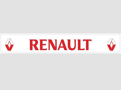 Mudflap Rear Bumper for Renault | White with Red print | 238x35cm