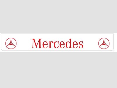 Spatlap Achterbumper voor Mercedes | Wit met Rode Opdruk | 238x35cm