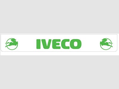 Spatlap Achterbumper voor Iveco | Wit met Groene Opdruk | 238x35cm