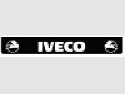 Spatlap Achterbumper voor Iveco | Zwart met Witte Opdruk | 238x35cm