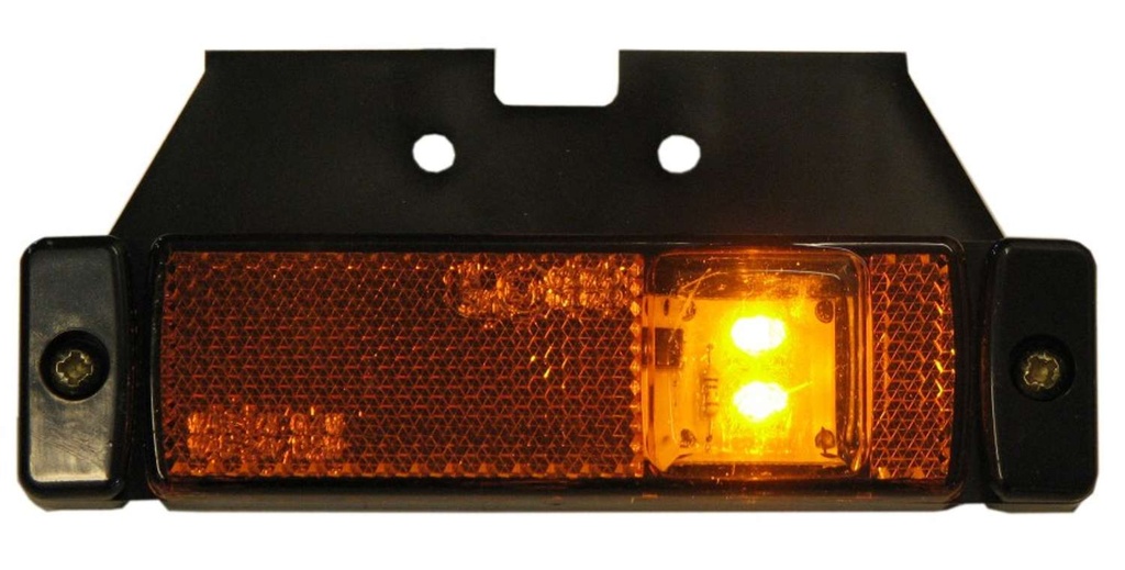 LED Zijmarkeringslicht met Reflector 12-24V - Oranje