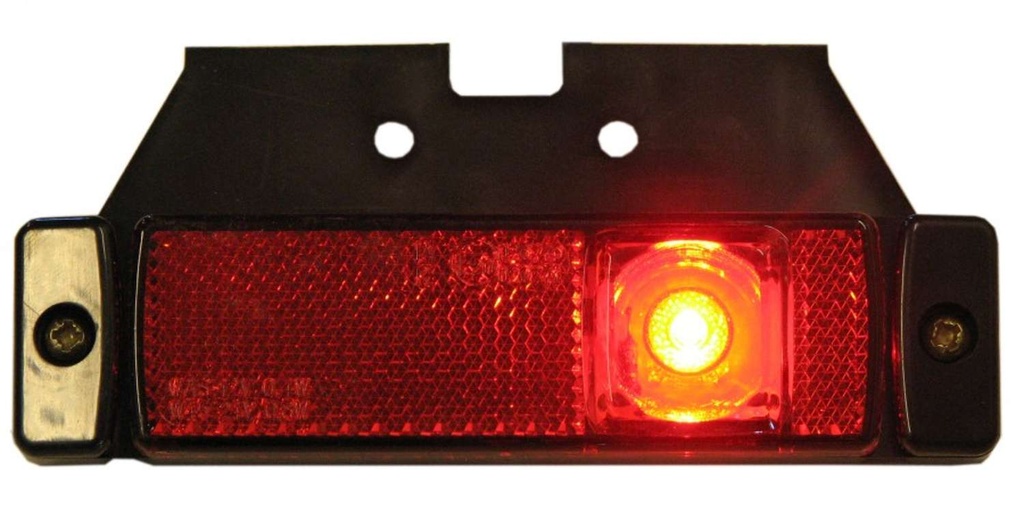 LED Zijmarkeringslicht met Reflector 12-24V - Rood
