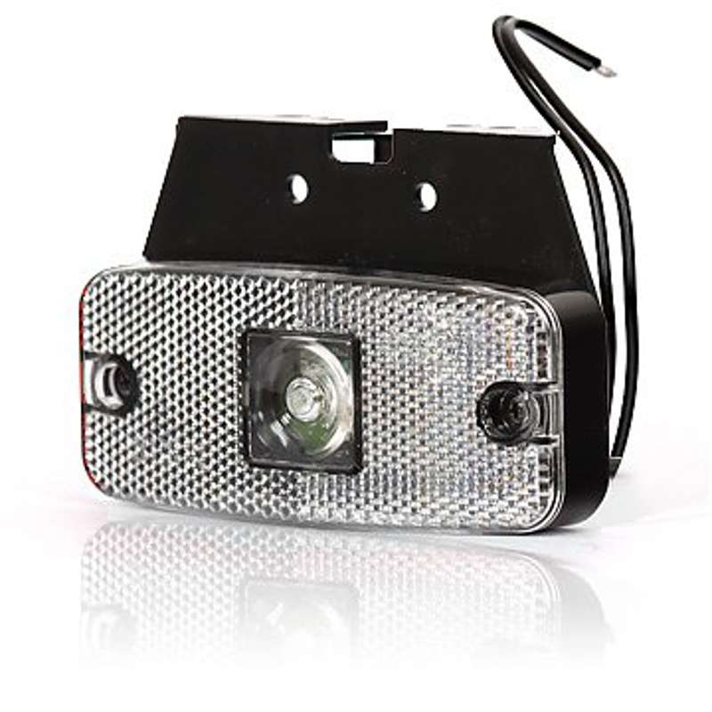 LED Zijmarkeringlicht met Montagevoet 12-24V - Wit