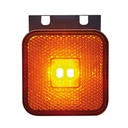 LED Zijmarkeringslicht Vierkant 12-24V met Montagebeugel | Oranje