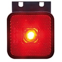 LED Positielicht Vierkant 12-24V met Montagebeugel | Rood