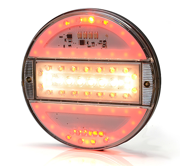 5-Chamber LED Taillight 12-24V Clear Lens