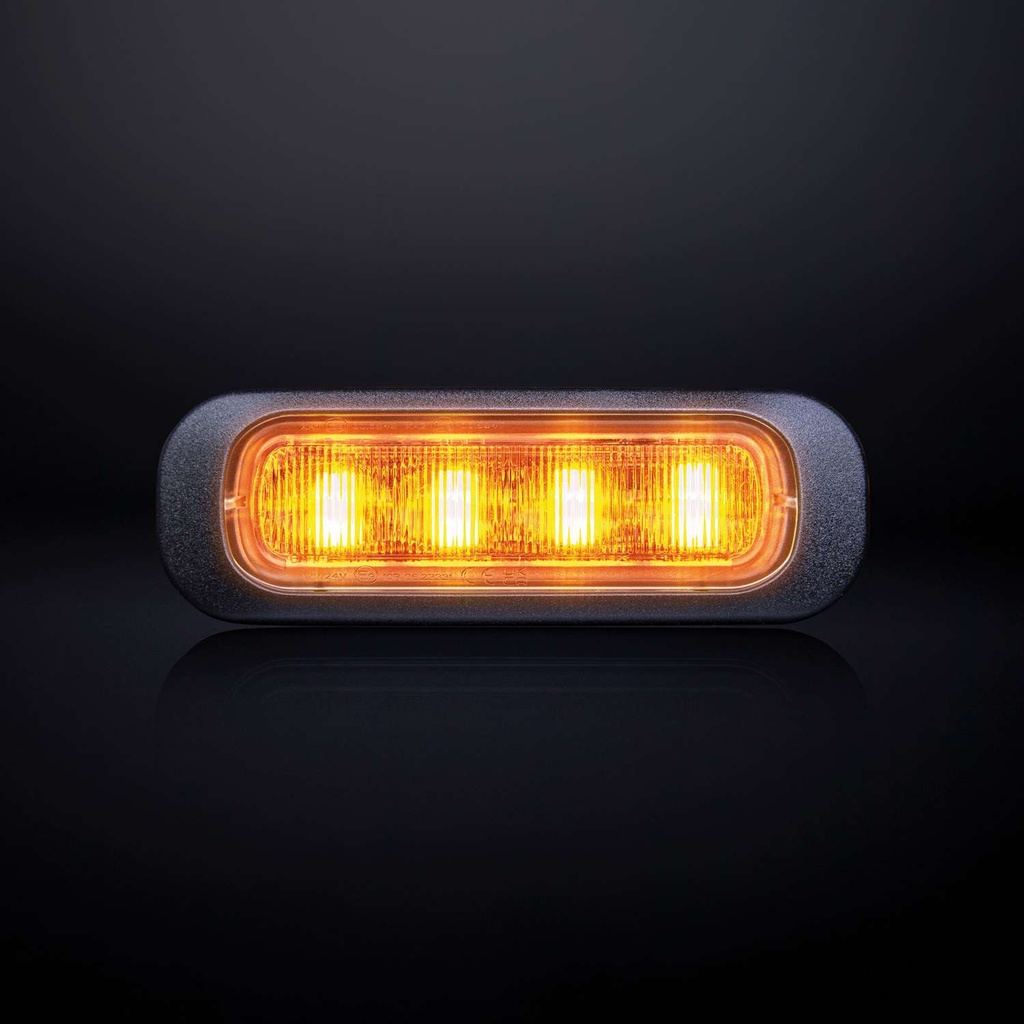 Dark Knight LED-flitser 4-LED Oranje - Donkere Lens