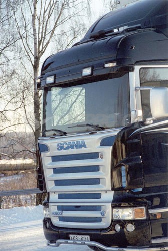 Acrylic Screen for Sunvisor Scania 4 & R Series Highline with Lampholes for 2 Position Lights & 2 Headlights