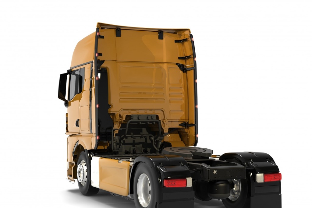 RVS Lichtstrips voor Zijspoilers MAN TGX GX | Zwart