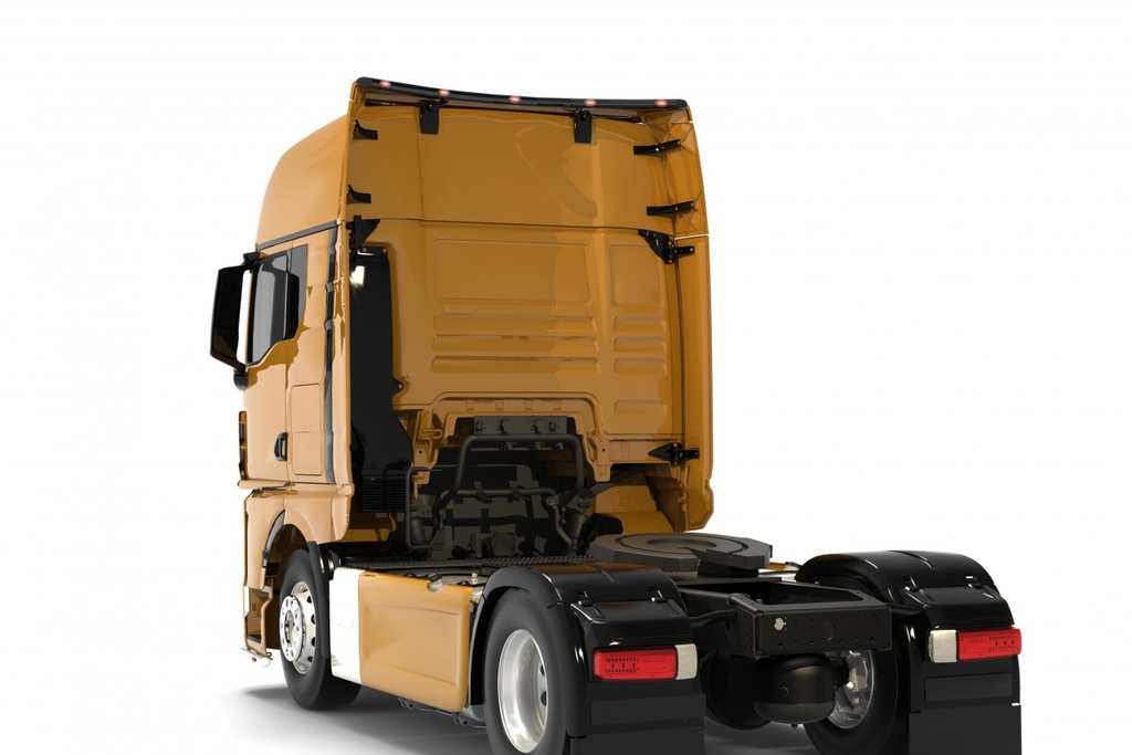 RVS Lichtstrip voor Dakspoiler MAN TGX GX | Zwart