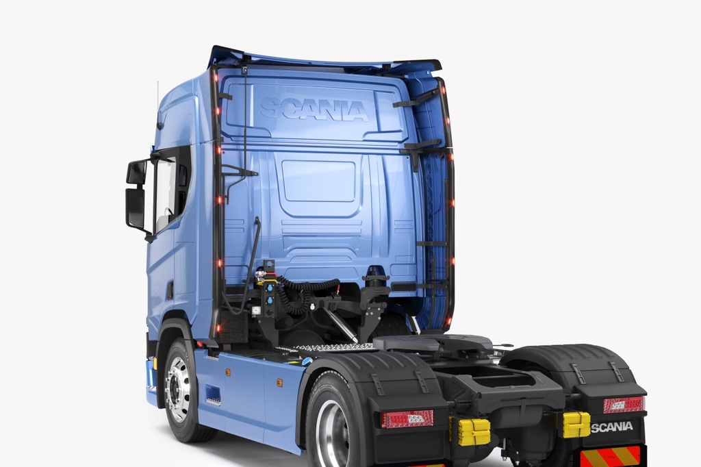 RVS Lichtstrips voor Zijspoilers Scania NextGen R-Serie | Zwart