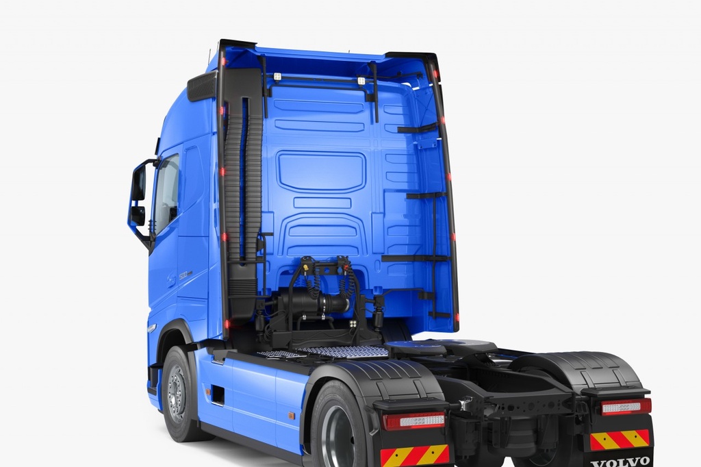 Zwarte RVS Lichtstrips voor Zijspoilers Volvo FH4B
