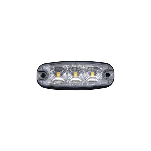 [5850201HP-A] 3 LED Flitser - Helder Glas - Oranje LED
