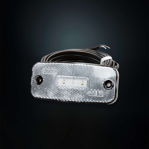 [5810132-10] LED Side Marker Light 12-24V + 10m Cable - White