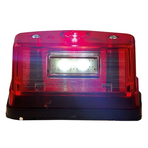 [5800031] 2-LED License Plate Light | Red 12-24V