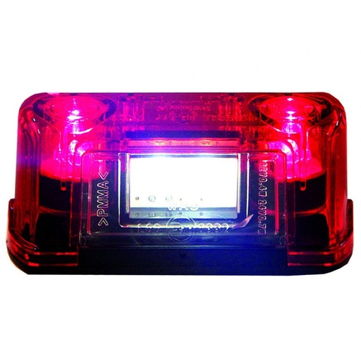 [5800032] 3-LED Kentekenplaatlicht met Positielicht 12/24V | Rood