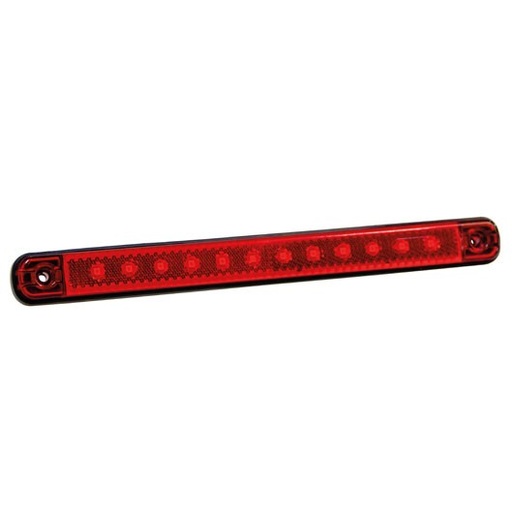 [5800258] 12-LED Positielicht met Reflector 12-24V - Rood