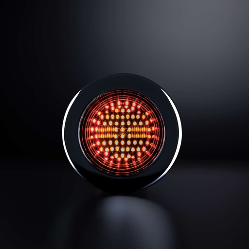 [5800620] IZE LED Dark Knight Rem-/Achterlicht Rond