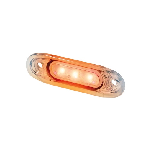 [5810021] 3-LED SLD Markeerverlichting 12/24V | Oranje met Heldere Lens