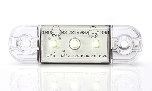 [5800342-5] WAS 3-LED Ultradun Positielicht 9-36V - Wit met 5 Meter Kabel