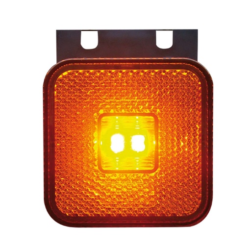 [5800286] LED Zijmarkeringslicht Vierkant 12-24V met Montagebeugel | Oranje