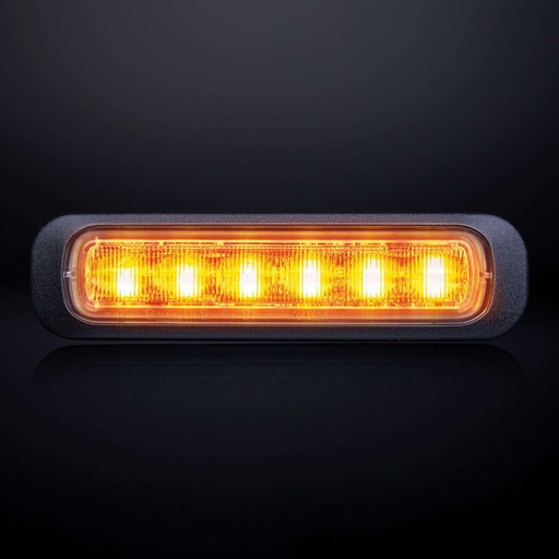 [5850403] Dark Knight Strobe Light Amber 6 LED Clear Lens 